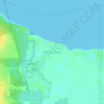 Buffalo Creek topographic map, elevation, terrain