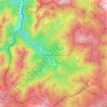 Oseja de Sajambre topographic map, elevation, terrain