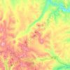 Morococha topographic map, elevation, terrain