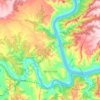 Fayón topographic map, elevation, terrain