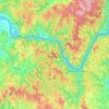 National Park Djerdap topographic map, elevation, terrain