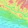 Sindhuli topographic map, elevation, terrain