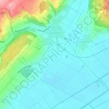 Mathod topographic map, elevation, terrain