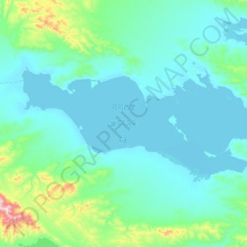 可可西里湖 topographic map, elevation, terrain