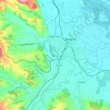 Hinzenbach topographic map, elevation, terrain