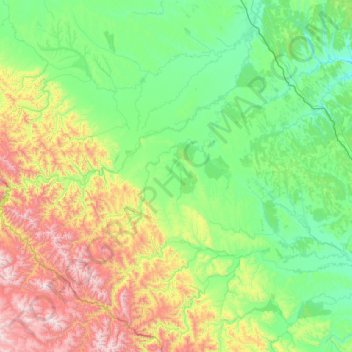 Заларинский район topographic map, elevation, terrain