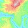 Mangunan topographic map, elevation, terrain