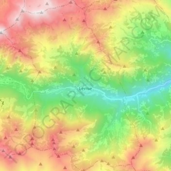 Lemie topographic map, elevation, terrain