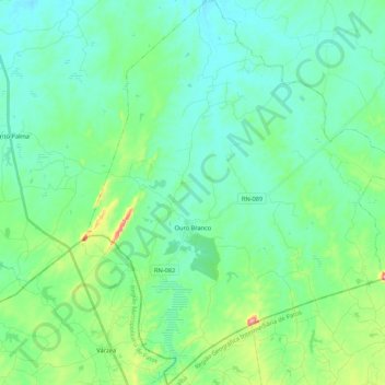 Ouro Branco topographic map, elevation, terrain