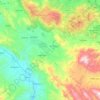 Santiváñez topographic map, elevation, terrain