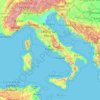 Italy topographic map, elevation, terrain