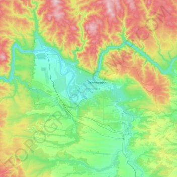 ЗАТО Зеленогорск topographic map, elevation, terrain