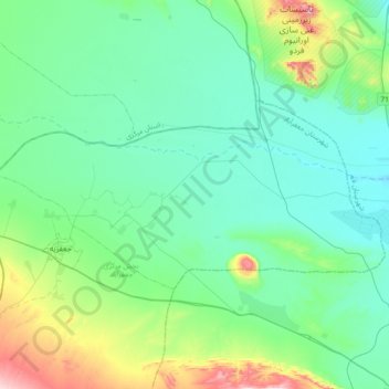 Jafarabad RD topographic map, elevation, terrain