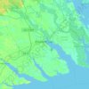 Pasquotank County topographic map, elevation, terrain