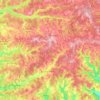 Val de Louyre et Caudeau topographic map, elevation, terrain