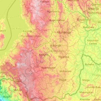 Southern Province topographic map, elevation, terrain