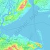 Lower New York Bay topographic map, elevation, terrain