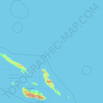 Malaita Province topographic map, elevation, terrain