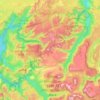 Cradle Mountain topographic map, elevation, terrain