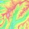 Tasman Glacier topographic map, elevation, terrain
