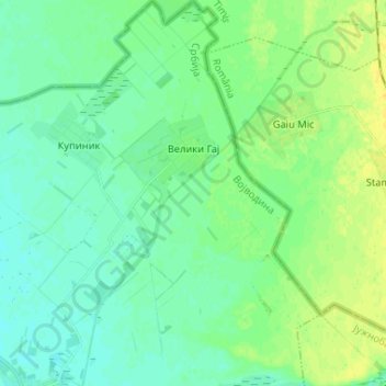Veliki Gaj topographic map, elevation, terrain