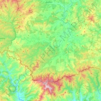 Kirkovo topographic map, elevation, terrain