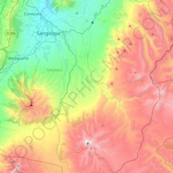 Pintag topographic map, elevation, terrain