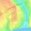 Yuzhne topographic map, elevation, terrain