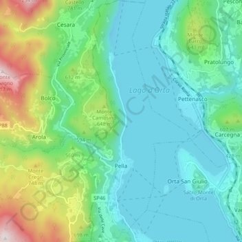 Pella topographic map, elevation, terrain