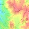 Werrington topographic map, elevation, terrain