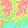 Qacha's Nek District topographic map, elevation, terrain