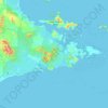 Semporna topographic map, elevation, terrain