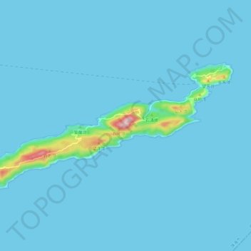 担杆岛 topographic map, elevation, terrain