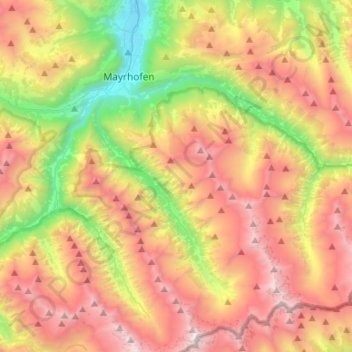 Brandberg topographic map, elevation, terrain