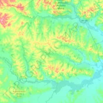 Santa Flora topographic map, elevation, terrain