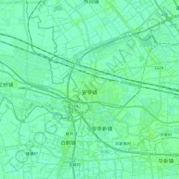 安亭镇 topographic map, elevation, terrain