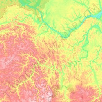 Жуинское сельское поселение topographic map, elevation, terrain
