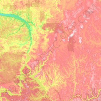 Усть-Илимский район topographic map, elevation, terrain