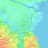 Partido de Tigre topographic map, elevation, terrain