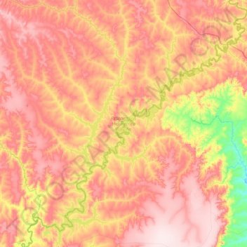Reservatório Hidrelétrica Batalha topographic map, elevation, terrain