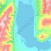 Lake Ohau topographic map, elevation, terrain
