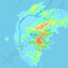 秀山岛 topographic map, elevation, terrain