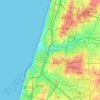 Tel Aviv District topographic map, elevation, terrain