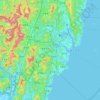 Ulju-gun topographic map, elevation, terrain