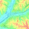 Denison topographic map, elevation, terrain