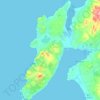 Rinns of Islay topographic map, elevation, terrain