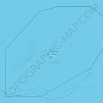 Dry-Tortugas-Nationalpark topographic map, elevation, terrain