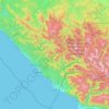 Resort Town of Sochi (municipal formation) topographic map, elevation, terrain