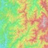Alishan Township topographic map, elevation, terrain