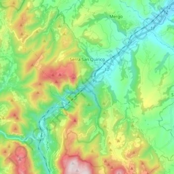 Serra San Quirico topographic map, elevation, terrain